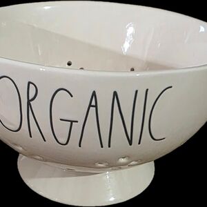 Rae Dunn Organic Ceramic Pedestal Bowl - Cream